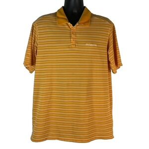 Columbia Shirt Men's XL Orange Stripe Omni-Wick‎ Advanced Evaporation S/S Polo